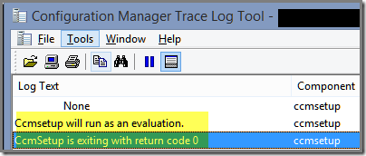 sccm software install log